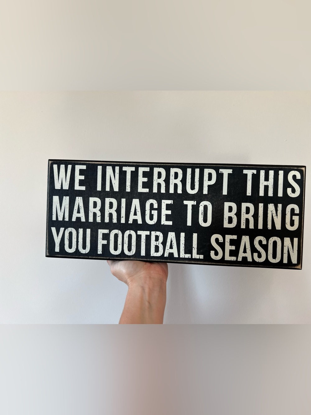Black & White Football Season Wall Sign - Home Accents